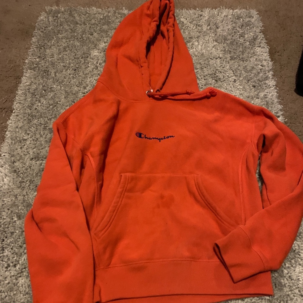 organge champion hoodie